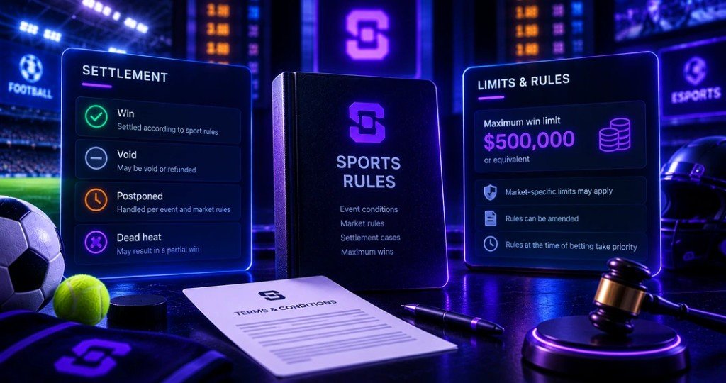 Shuffle sports settlement rules, limits and maximum win